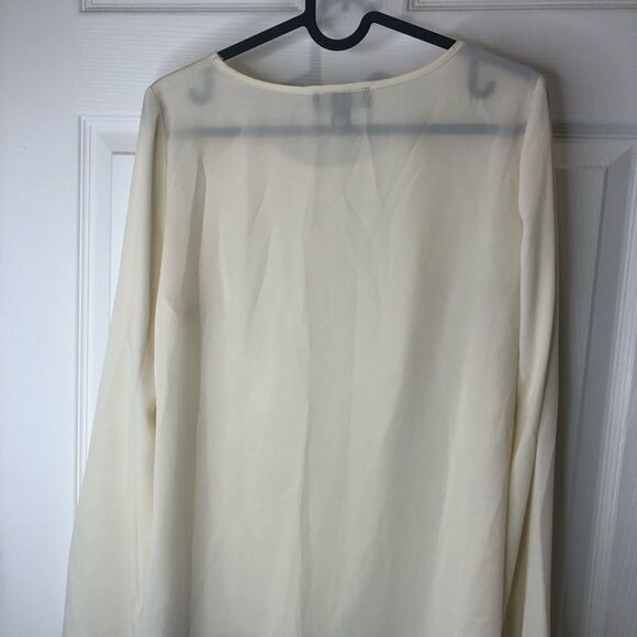 AGB sheer lace long sleeve high low blouse top, size medium - Picture 12 of 14